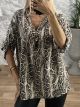 Zipper ButtonSleeves Top/An-Snakeskin