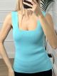 Knitted Classic Top/Aqua