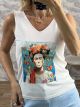 Knitted Sleeveless Top-25086/Frida Kahlo1