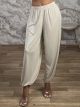 Viscose Summer Pants-26512/Ecru