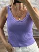 Knitted Waves Top/Purple