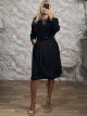 Suede Trench Coat-5172/Black