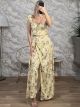 Floral Maxi Skirt Set-63721/Yellow