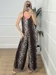 Summer Elastic Jumpsuit/Leopard-1