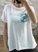 S Strassed Letter Cotton T-Shirt-6416/Ciel
