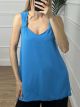 Oversized Back Top/Blue