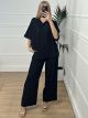 Viscose Shirt Set/Black