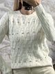 Pearls & Strass Sweater/Vanilla