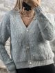 Mohair Pearls & Strass Cardigan/Grey