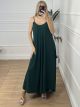 Plain Maxi Dress/Green