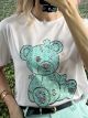 WOW Strassed Bear T-Shirt/Aqua