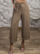 Cropped Highwaist Pants-24806/Beige