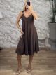 GoldPins Viscose Mini Dress-26308/Chocolat
