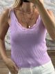 Knitted Waves Top/Lilac