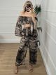 Animal Print Cropped Set/Lines
