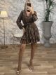 Mini Muslin Animal Print Dress-3045/Leo1