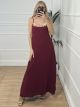 Maxi Sequins Boho Dress/Burgundy