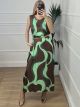 Viscose Satin Dress/Chocolat