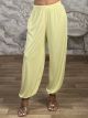 Viscose Summer Pants-26512/Yellow