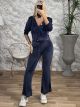 Velvet Pockets Set-8240/Navy Blue