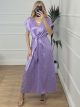 Satin Animal Dress/Lilac