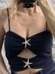 GoldStarfish Rip Top/Navy Blue