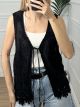 Cotton BOHO Vest-79/Black