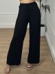 Wide Leg Soft Elastic Pants/Black