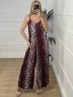 Summer Elastic Jumpsuit/Leopard-2
