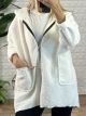 Boucle Cardigan Pockets/White