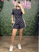 Polka Dot&Stripes Shorts Set/Black