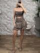 WaspNest Strapless & Mini Skirt Set-15861/Leopard