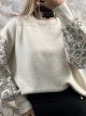 Sequins Sweater-6058/Vanilla