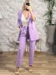 Belt Bow Suit/Lilac