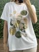 WOW Big Flower T-Shirt/Khaki&Beige