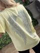 Strassed Wings Viscose T-Shirt/Yellow