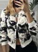 Tulle Floral Jacket/White