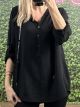 Hooded Blouse-Shirt/Black
