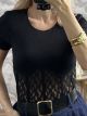 Corset&Lace Elastic Top/Black