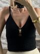 Knitted GoldStarfish Top/Black