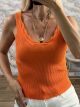 Knitted Waves Top/D.Orange