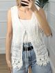 Cotton BOHO Vest-79/White