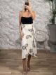 Satin Wrap Midi Skirt/Vanilla