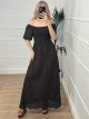 Cotton Kippur Wasp Nest Dress/Chocolat