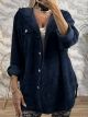 Soft Cord Hood Shirt/Dark Blue