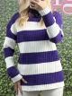 Stripped Knitted Top/Purple