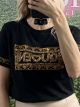 Queen Strass T-shirt/Black-Gold