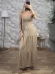 Cotton BowBack Maxi Dress-2756/Camel