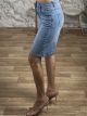 Z-Studs Denim Long Shorts-7551/Blue
