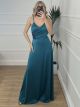 Maxi Elastic Dress/Petrol